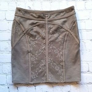 Free People Taupe Lace Skirt Size Small